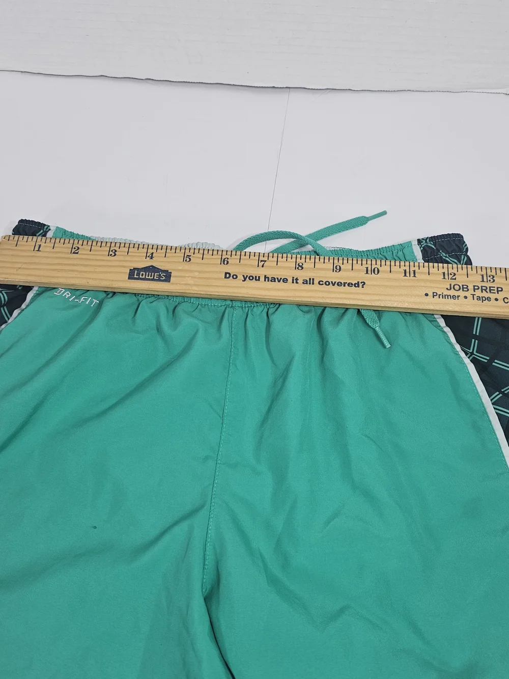 Nike Women’s Teal Athletic Shorts with Patterned Side Panels